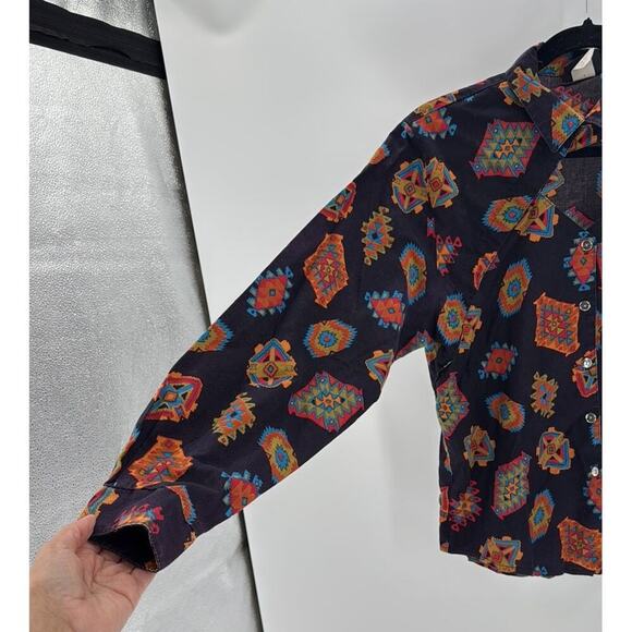 Vintage Rough Rider western native 80s button down size 13/14 rodeo cowgirl - Picture 6 of 8